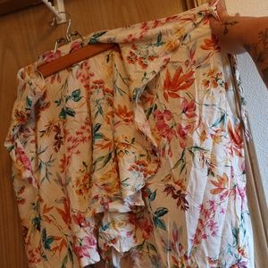 Textured Heather Wrap Skort